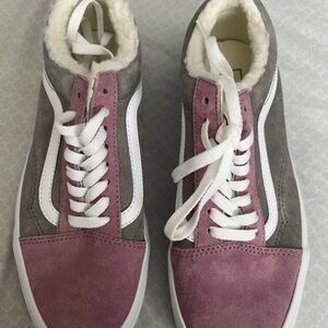 Vans Old Skool Pink Suede / Sherpa Multi co sneakers / shoes. Old school NEW!